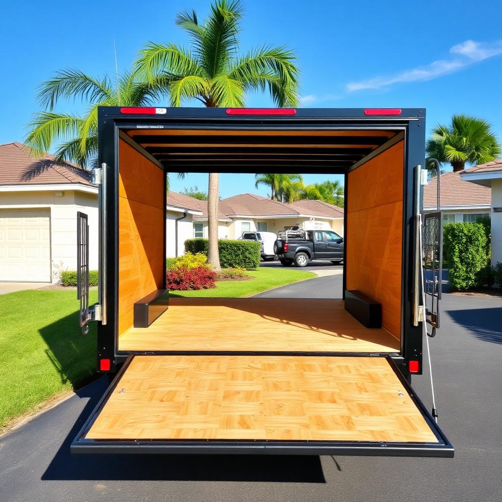 Clark's Junk Removal clean trailer ready for a Central Florida cleanout